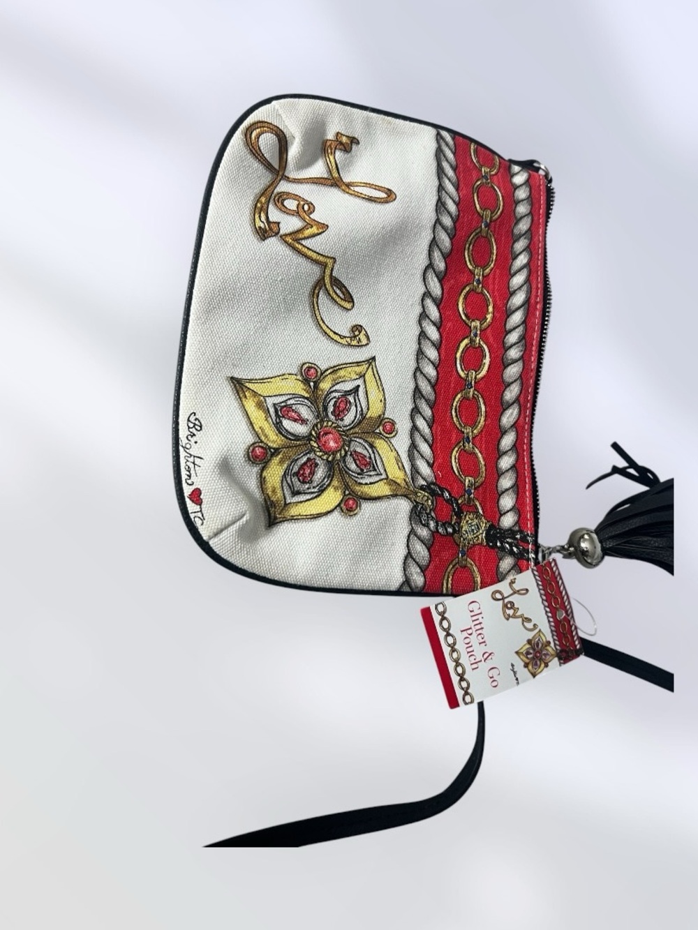 Brighton Glitter Go Chain-Print Wristlet/crossbody - Picture 3 of 9